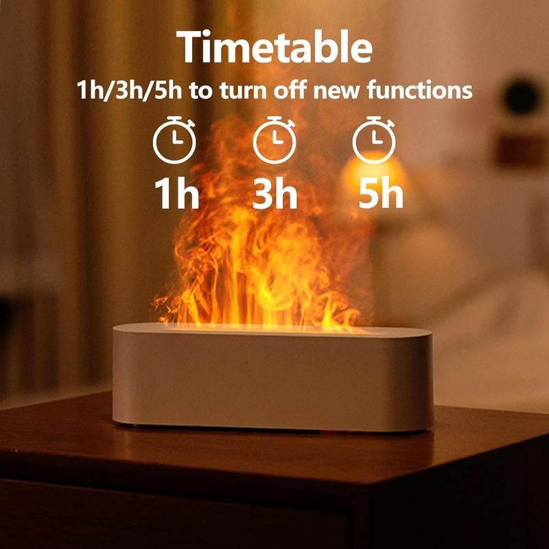 Portable Essential Oil Humidifier Colorful ,Imitation Flame Aromatherapy Oil Diffuser, Aromatherapy Cool Mist Diffusers with Flame Effect,150Ml Air Aroma Diffuser, Aroma Diffusers for Bedroom, Office, Spa, Yoga