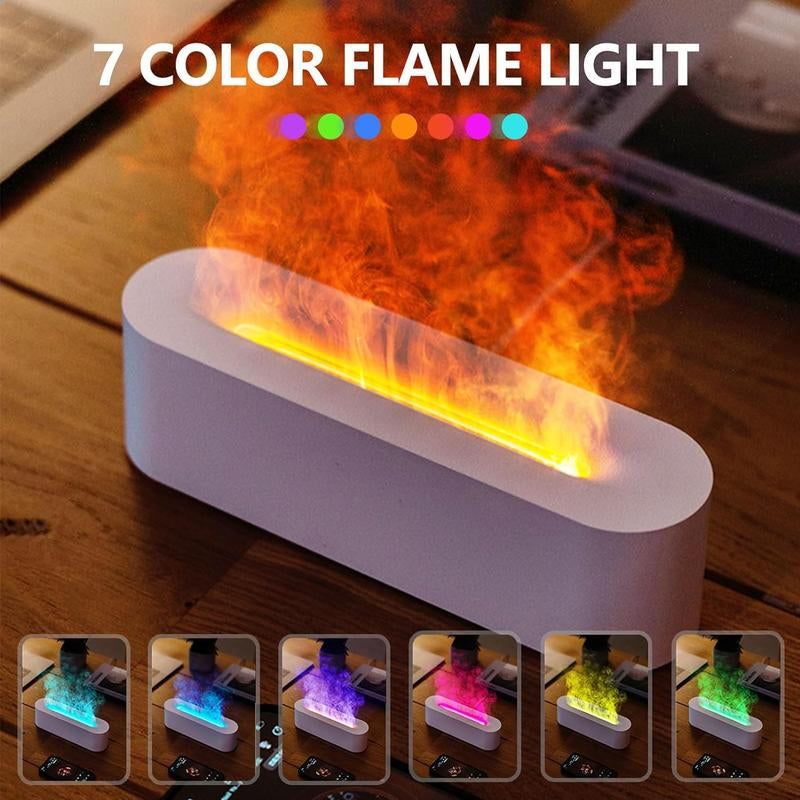 Portable Essential Oil Humidifier Colorful ,Imitation Flame Aromatherapy Oil Diffuser, Aromatherapy Cool Mist Diffusers with Flame Effect,150Ml Air Aroma Diffuser, Aroma Diffusers for Bedroom, Office, Spa, Yoga