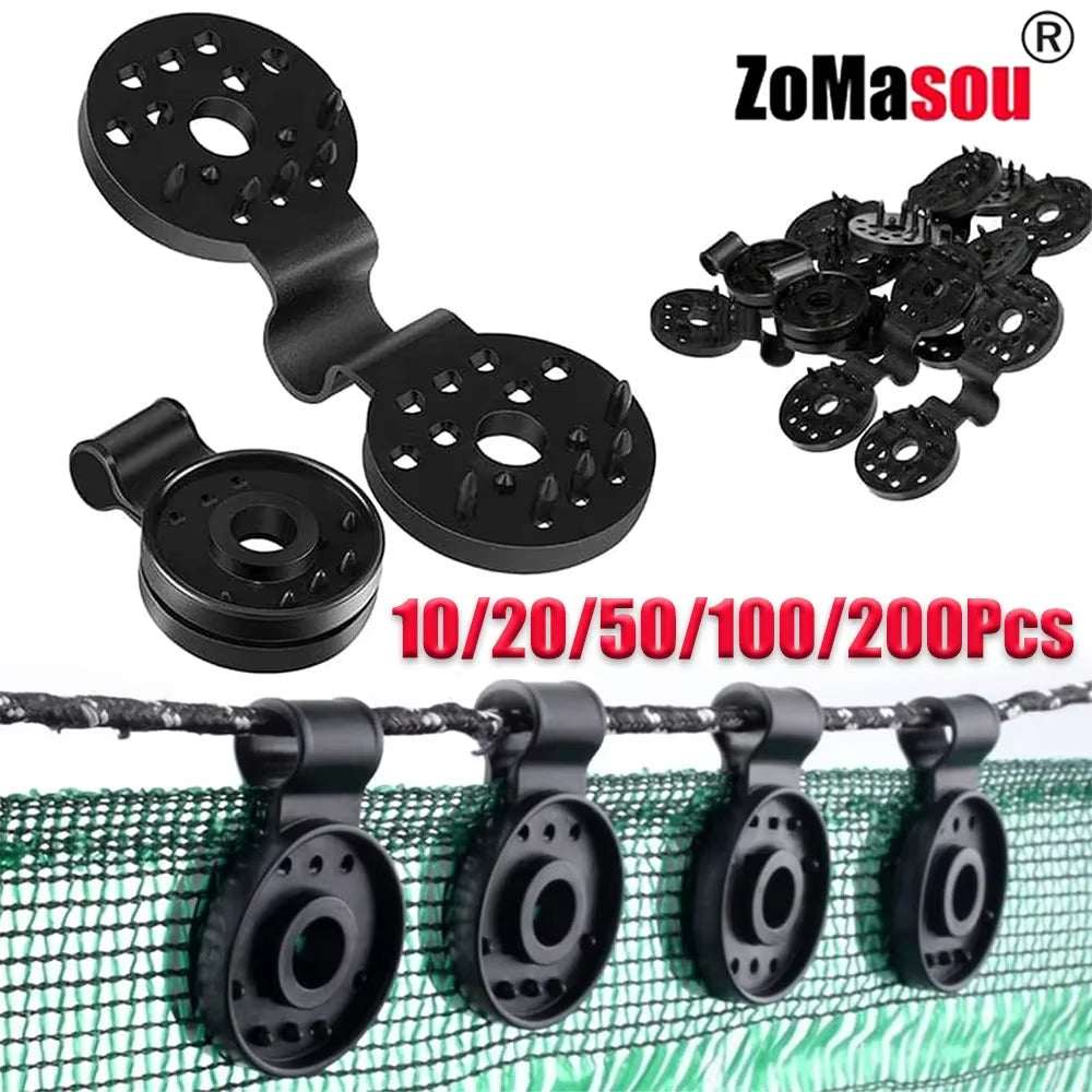 Shade Cloth Clips Shade Fabric Clamps Accessories Grommets for Net Mesh Cover Sunblock Fabric in Garden Backyard Greenhouse