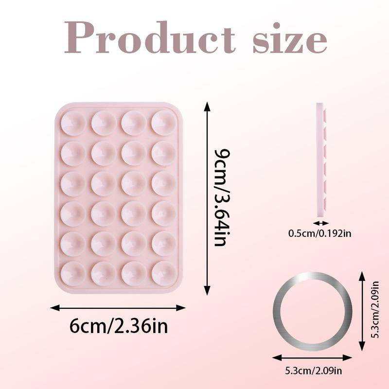 Silicone Magnetic Suction Cup Phone Mount, Phone Accessories Hands-Free Strong Grip Holder for Selfies and Videos, Silicon Phone Stand for Iphone and Android