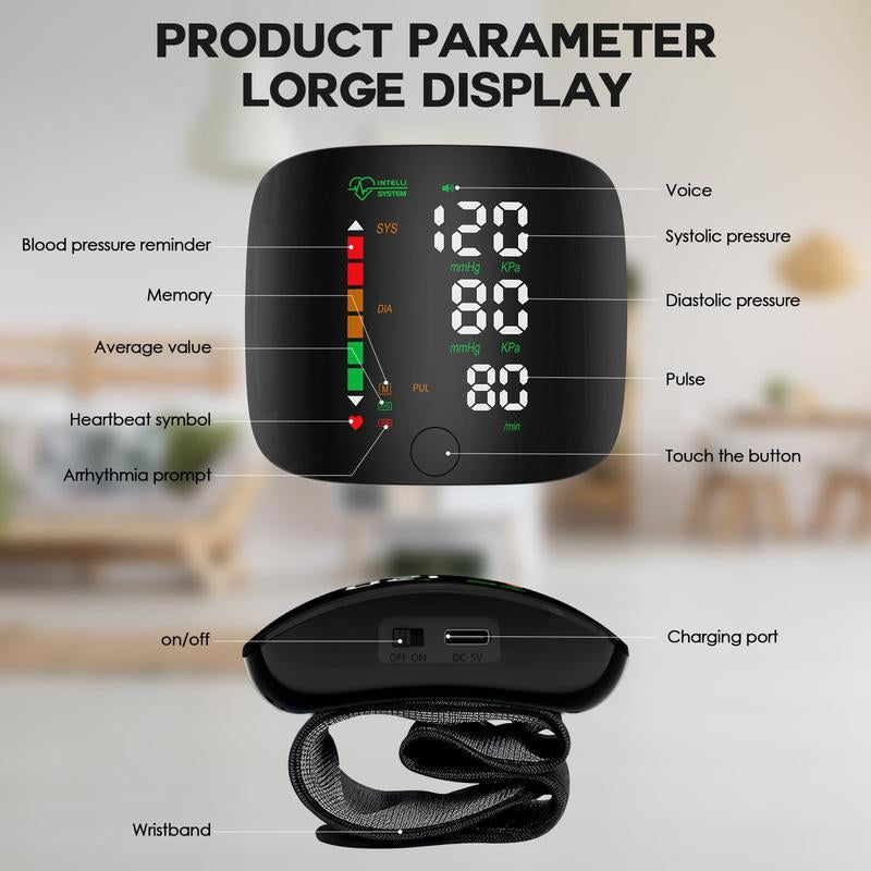 Rechargeable Wristband Home Usage Accessories before Outdoor Activities with Spanish and English Voice Gift Idea Sports Wrist Model