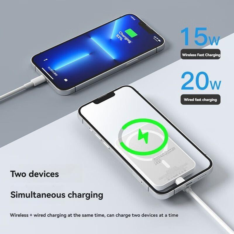 Mini for Magsafe-Compatible Portable Charger, 5000Mah/10000Mah 20W Fast Charger Compact Magnetic Power Bank for Iphone 16/15/14/13/12Pro Max/Plus/Mini, 20W USB-C Charging Battery Pack