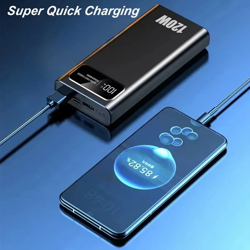 Xiaomi 200000mAh 120W Power Bank  Fast Charging Portable Mobile Power Ultralarge Capacity Digital Display External Battery 