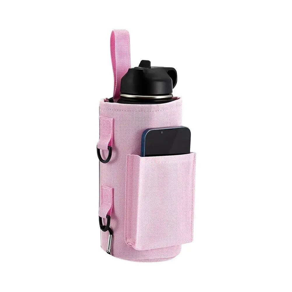 Magnetic Water Bottle Holder Built-in Magnet for Easy Attachment to Exercise Equipment Multi-Purpose with Sling Waterproof