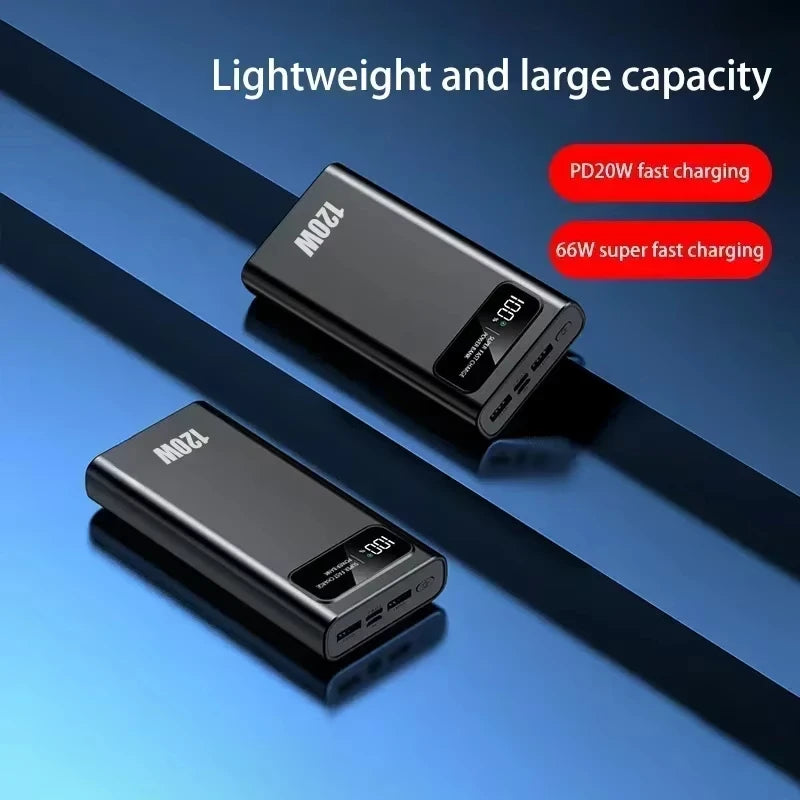 Xiaomi 200000mAh 120W Power Bank  Fast Charging Portable Mobile Power Ultralarge Capacity Digital Display External Battery 