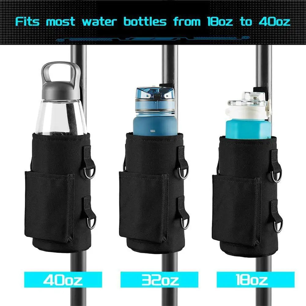 Magnetic Water Bottle Holder Built-in Magnet for Easy Attachment to Exercise Equipment Multi-Purpose with Sling Waterproof