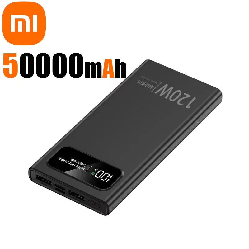 Xiaomi 200000mAh 120W Power Bank  Fast Charging Portable Mobile Power Ultralarge Capacity Digital Display External Battery 