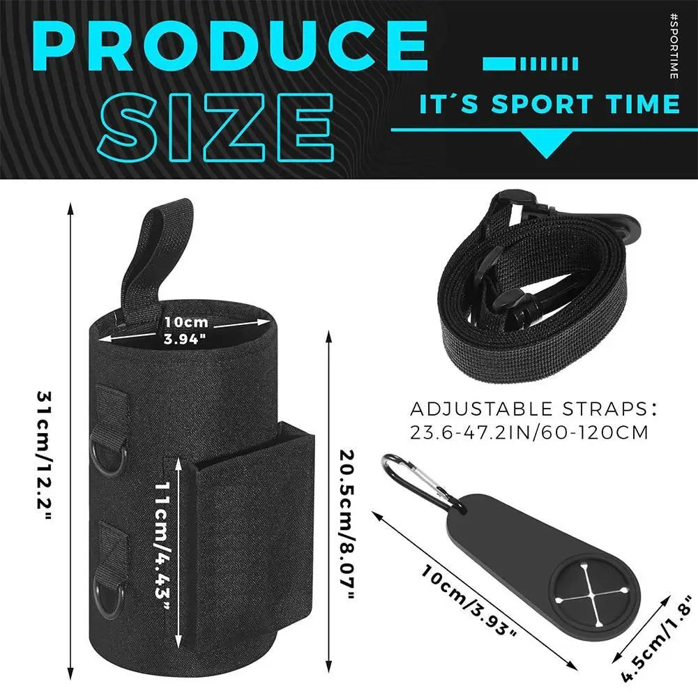 Magnetic Water Bottle Holder Built-in Magnet for Easy Attachment to Exercise Equipment Multi-Purpose with Sling Waterproof