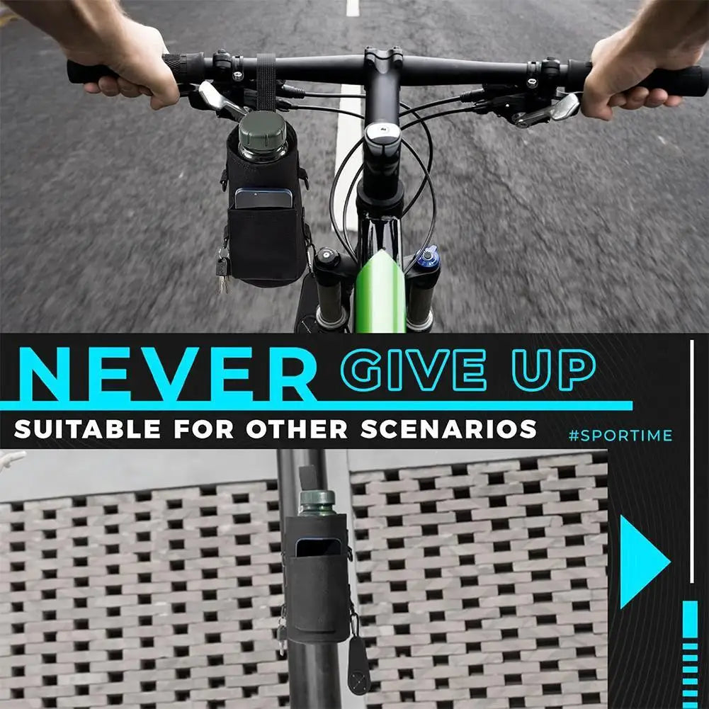 Magnetic Water Bottle Holder Built-in Magnet for Easy Attachment to Exercise Equipment Multi-Purpose with Sling Waterproof