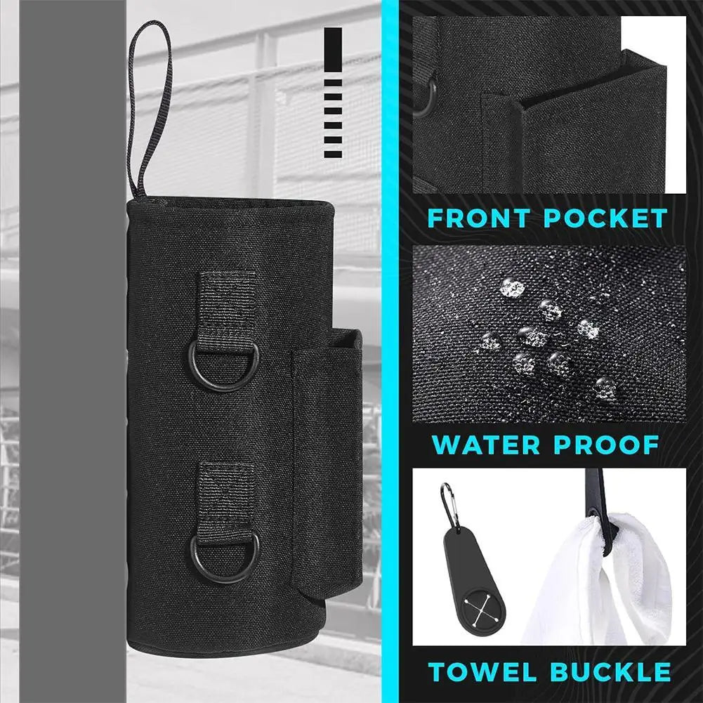 Magnetic Water Bottle Holder Built-in Magnet for Easy Attachment to Exercise Equipment Multi-Purpose with Sling Waterproof