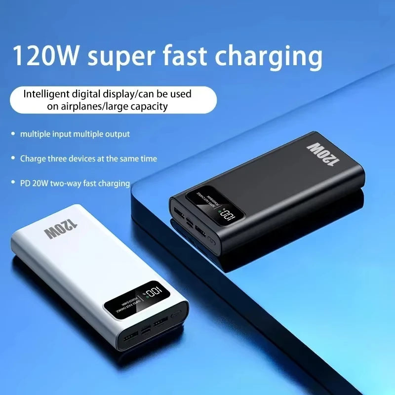 Xiaomi 200000mAh 120W Power Bank  Fast Charging Portable Mobile Power Ultralarge Capacity Digital Display External Battery 