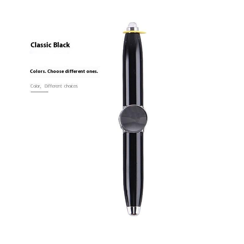 Furise Fidget Spinner Pen Metal Ballpoint, Stress Relief Rotating Pen with LED Light, Creative Gift Pen for Students Office Writing Toys