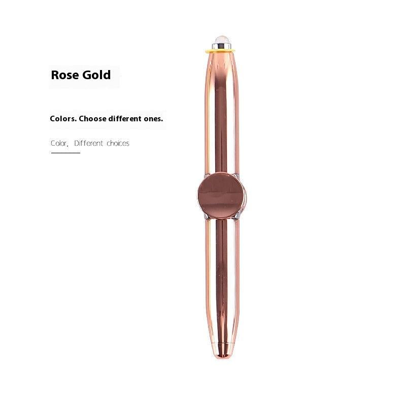 Furise Fidget Spinner Pen Metal Ballpoint, Stress Relief Rotating Pen with LED Light, Creative Gift Pen for Students Office Writing Toys