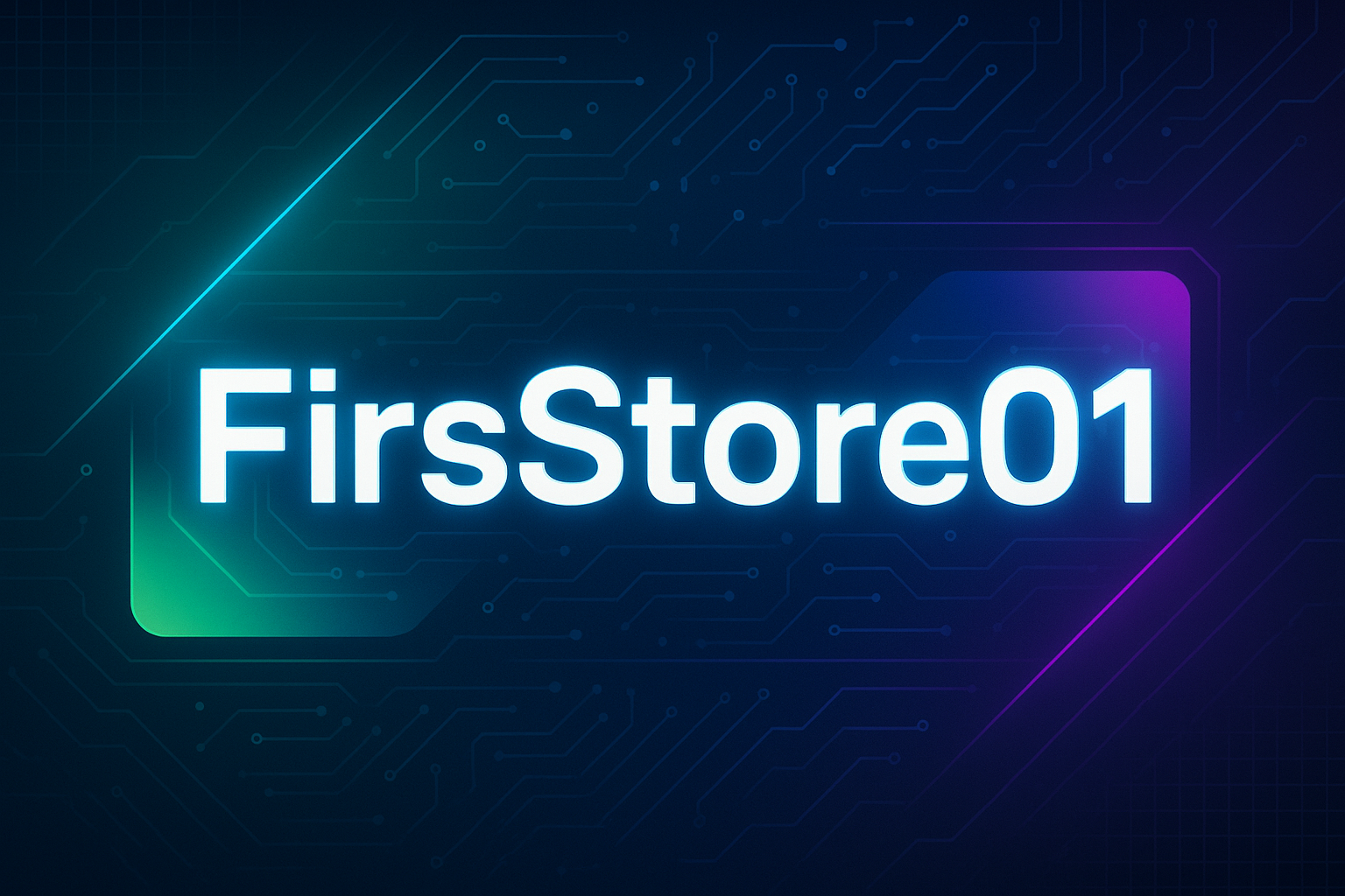 make me a electronic banner with the name FirsStore01
