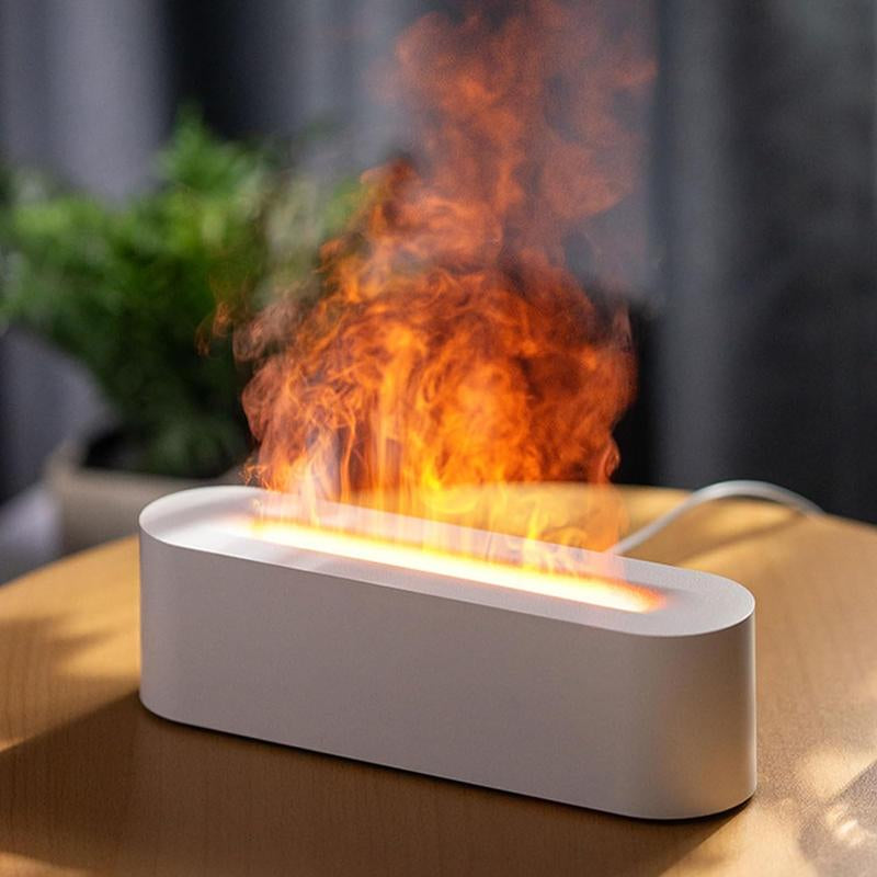 Portable Essential Oil Humidifier Colorful ,Imitation Flame Aromatherapy Oil Diffuser, Aromatherapy Cool Mist Diffusers with Flame Effect,150Ml Air Aroma Diffuser, Aroma Diffusers for Bedroom, Office, Spa, Yoga